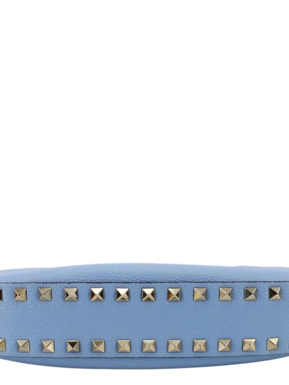 Valentino Garavani Rockstud Leather Hobo Bag Blue